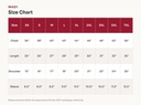 MH01 Size Chart