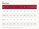 S01 Size Chart