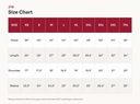 J10 Size Chart