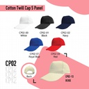 CP02 - Cotton Twill Cap 5 Panel 260GSM