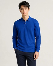 L02 - Regular Lacoste Polo Tee Long Sleeve 210GSM